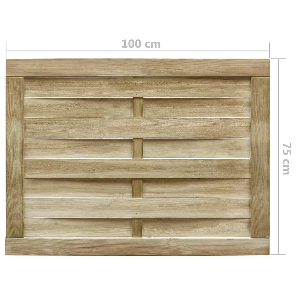 Générique Portillon de Jardin Bois de pin imprégné 100x75 cm Vert,Clôtures & barrières, Portillons,45308