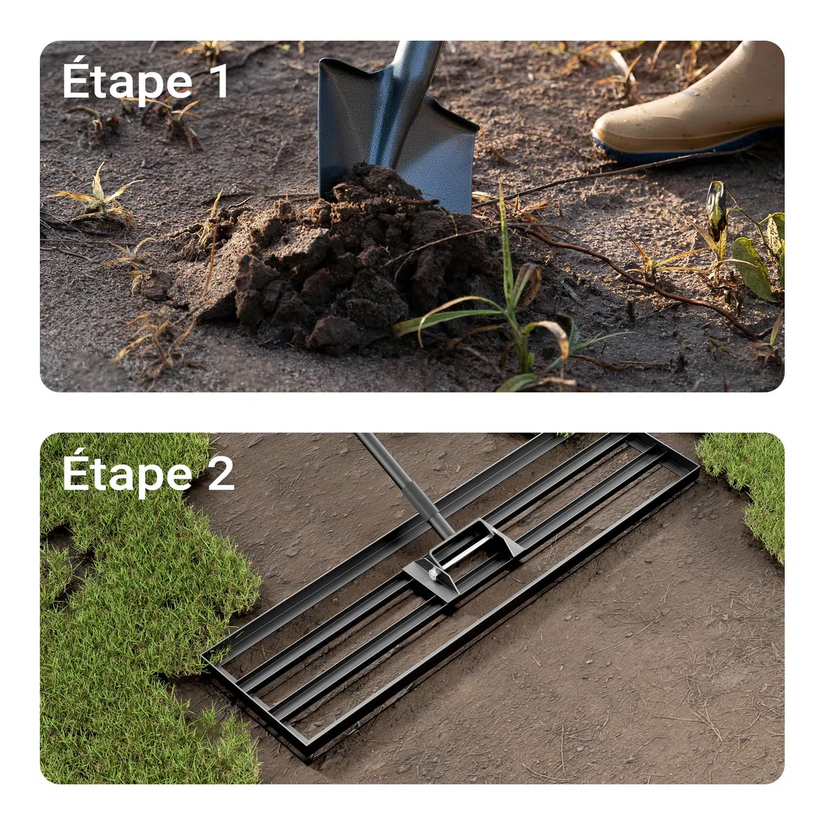 Wiltec Râteau de nivellement 914 x 254 x 2050 mm Noir 3,8 kg Acier Fin Raclette de Gazon Niveleur avec Manche 2 m Extensible Racloir Polyvalent Jardin Aménagement extérieur Golf