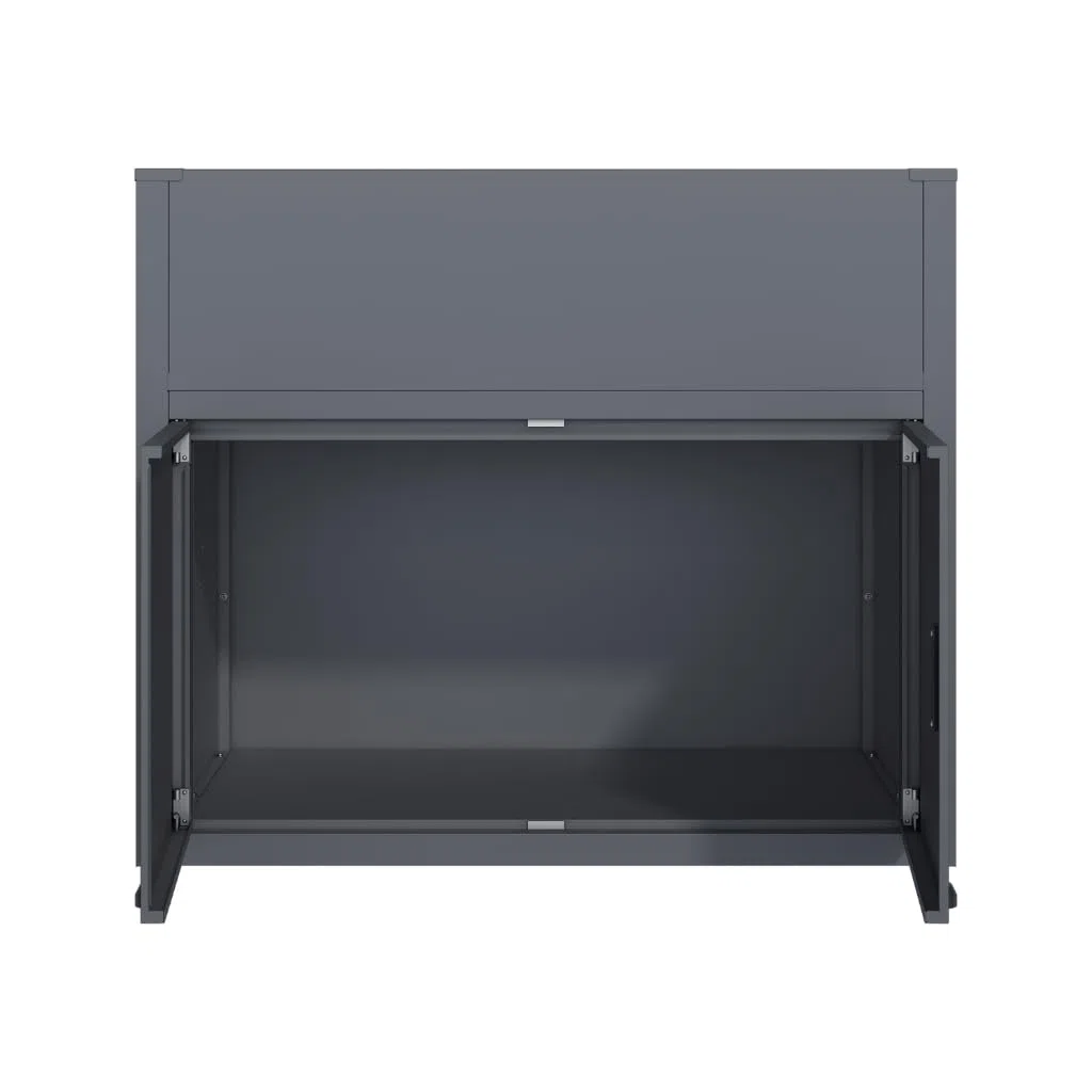 Armoire de Jardin 100cm avec Jardinière Intégrée, Gris Anthracite | Acier Galvanisé, Rangement Extérieur