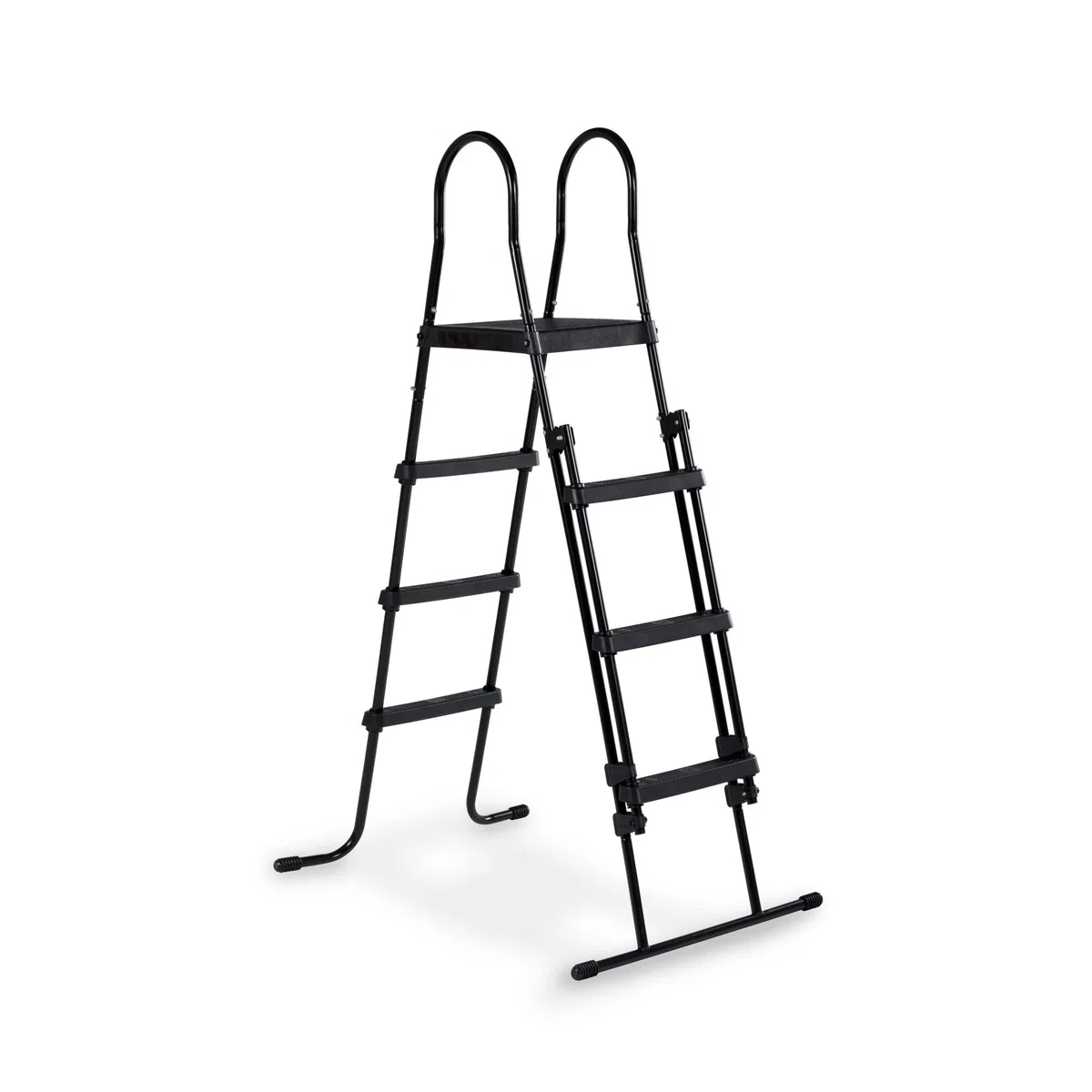 EXIT Toys Échelle de Piscine avec Rampe pour Piscines - Marches Antidérapantes - Hauteur de Cadre 108-122cm - Noir