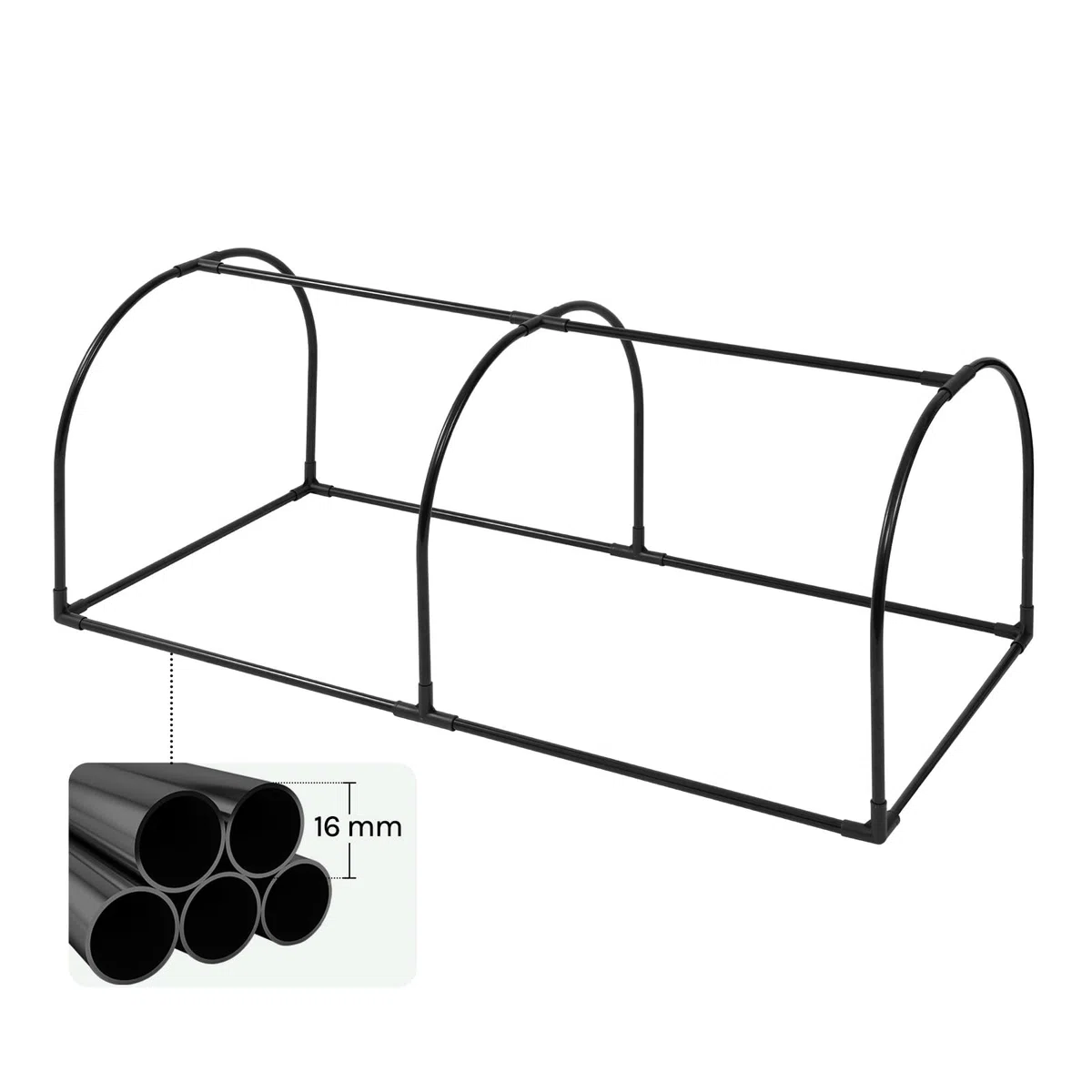 WOLTU Serre de Jardin, 130x60x50cm, Serre pour Plantes, en PE Imperméable et Demi-translucide 130g/m2, pour Protection de la Pluie, du Vent et de la Neige, Blanc