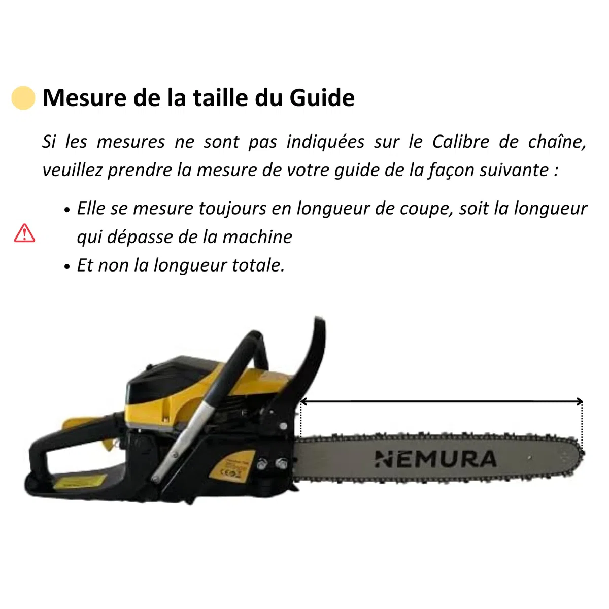 Nemura Lot de 3 Chaînes de tronçonneuse - Guide de 50 cm - 72 Maillons Entraîneurs - Pas 3/8 - Jauge 0.63 (1,6mm) - Pièces détachées de Qualité Professionnelle - Marque Française