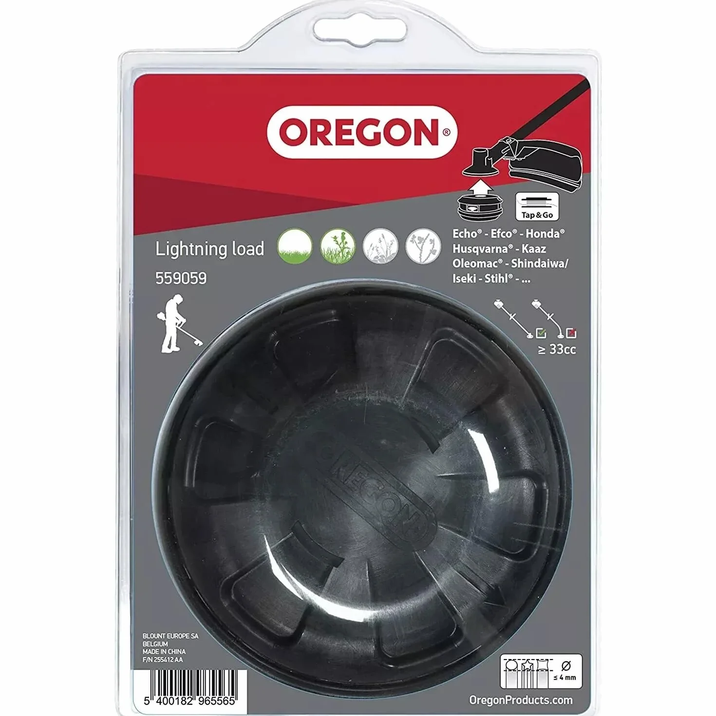 Oregon Lightning Load Pro Tap and Go Tête de débroussailleuse Universelle 130 mm Compatible Stihl Bosch Ryobi Worx