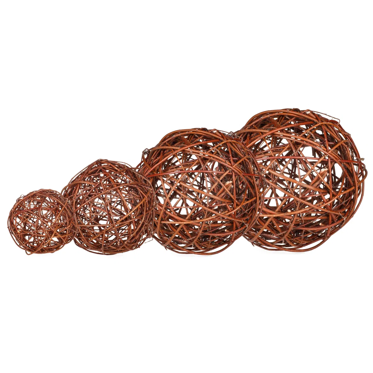 BOGATECO Boule décorative de 50 cm | Boule en osier en 4 tailles | Boule en osier pour jardin, balcon et terrasse