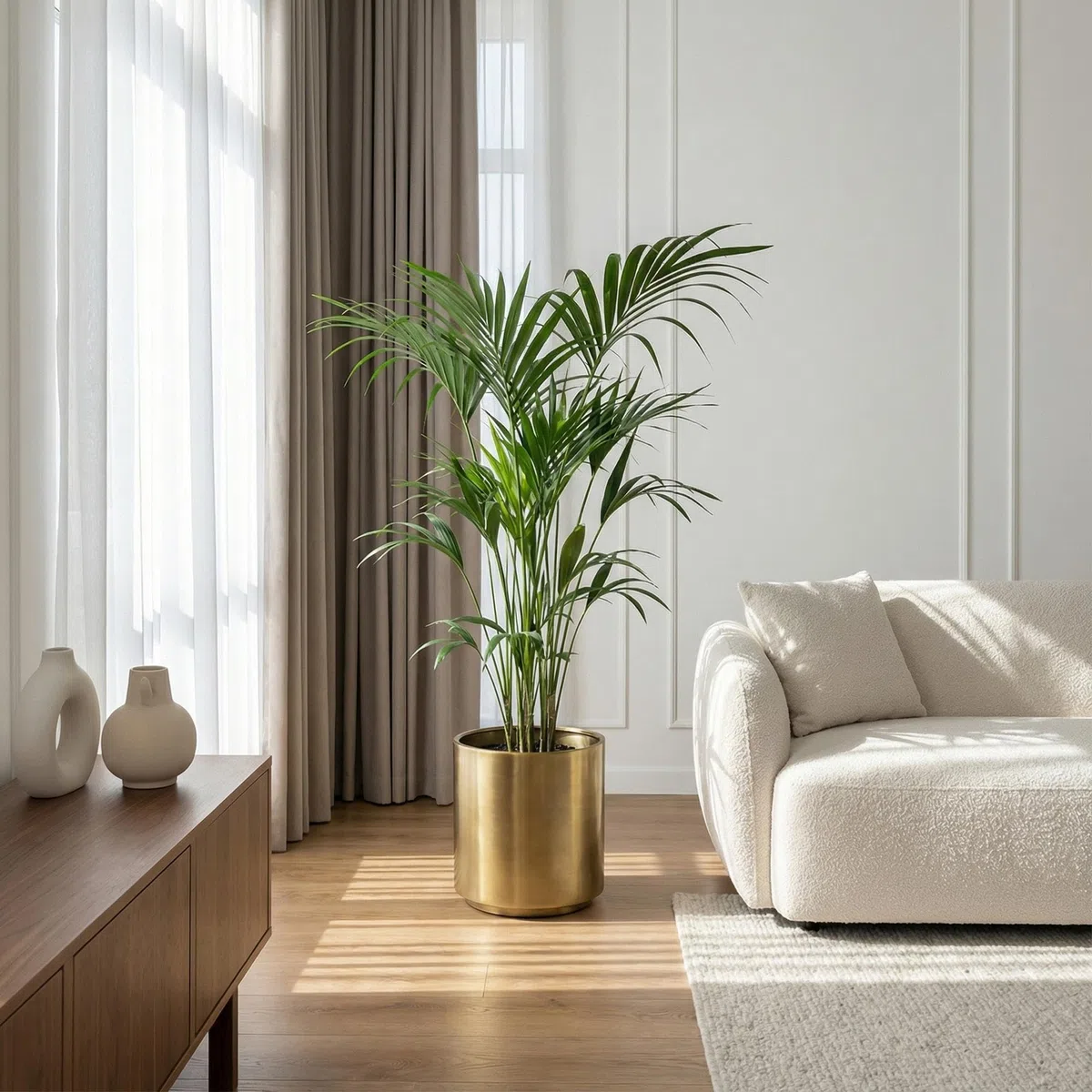 Green boutiQ - Plante d'intérieur - Howea Forsteriana - Palmier Kentia - Peu d'entretien - Vert - 1 plante - Pot 24cm - Hauteur 140-150cm