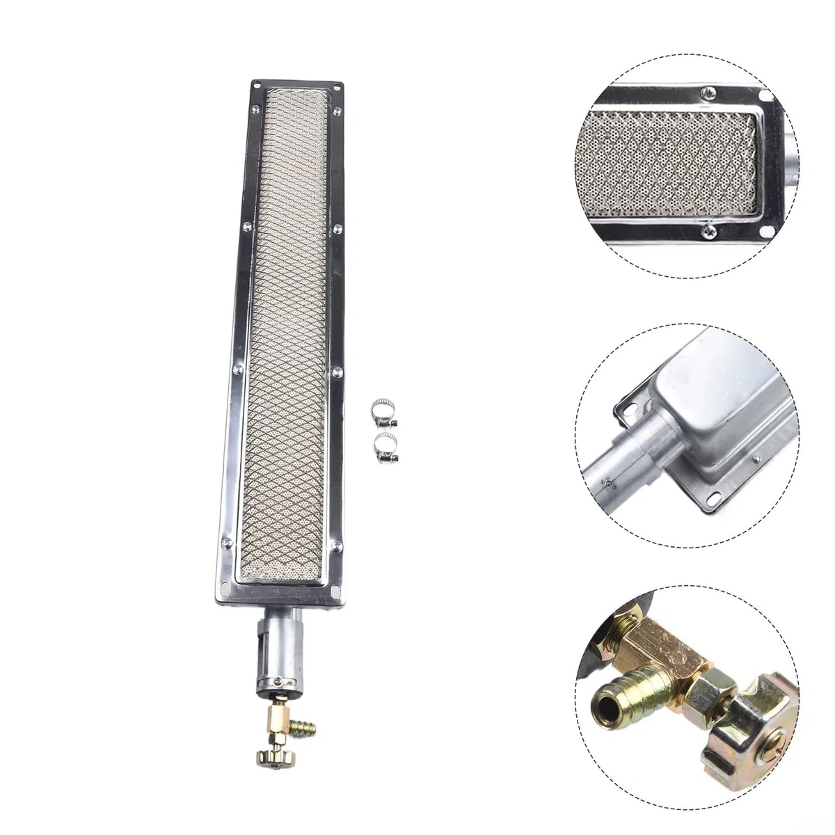 Barbecue infrarouge à brûleur latéral 53 x 9,5 cm pour industrie alimentaire