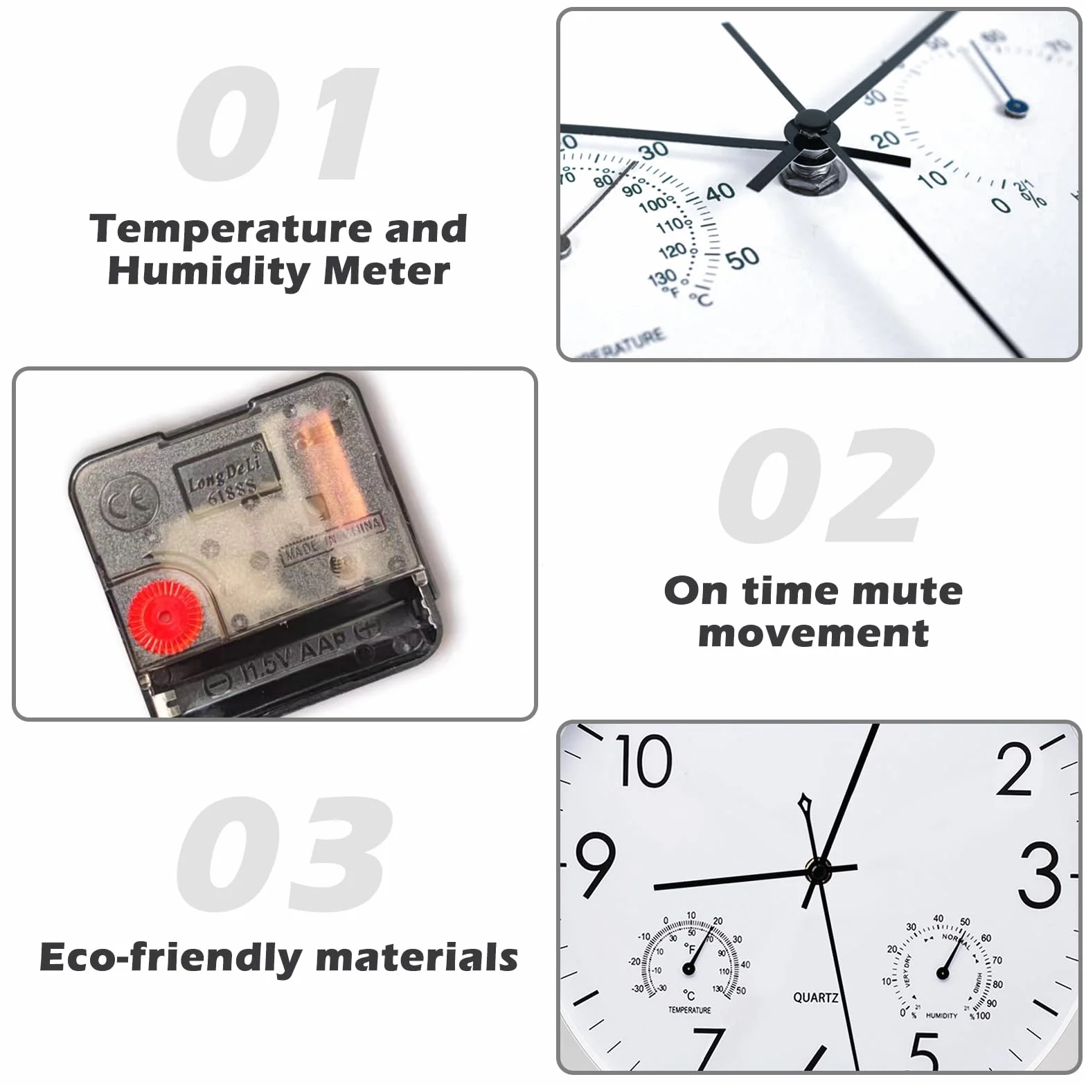 Horloge de jardin résistante - Grande horloge d'extérieur résistante aux intempéries - Étanche - Rétro