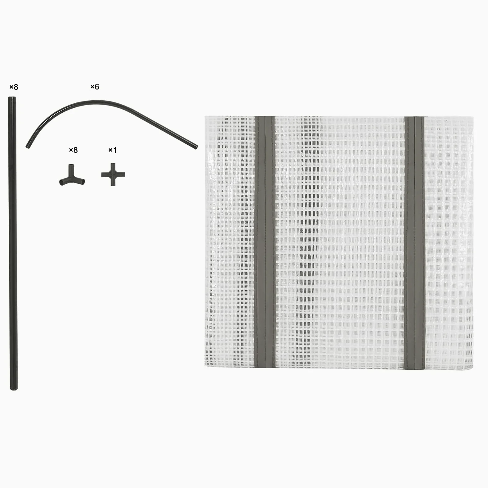 WOLTU Serre de Jardin, 130x60x50cm, Serre pour Plantes, en PE Imperméable et Demi-translucide 130g/m2, pour Protection de la Pluie, du Vent et de la Neige, Blanc