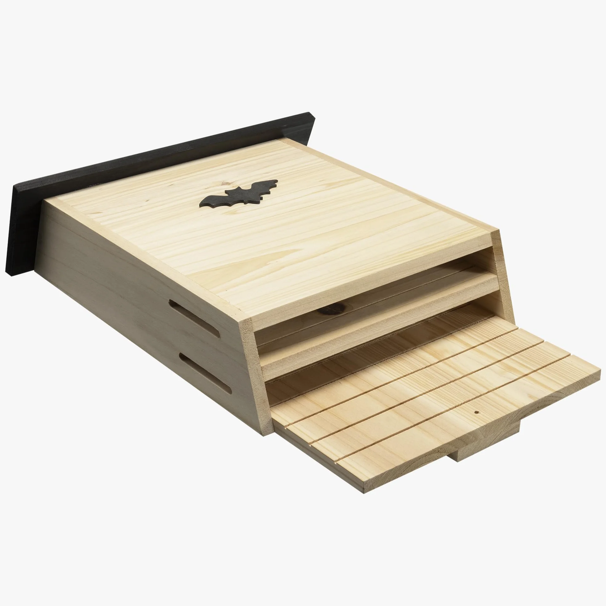Navaris Nichoir Chauve-Souris en Bois 29 x 12 x 50 cm Maison Cabane Abri Extérieur