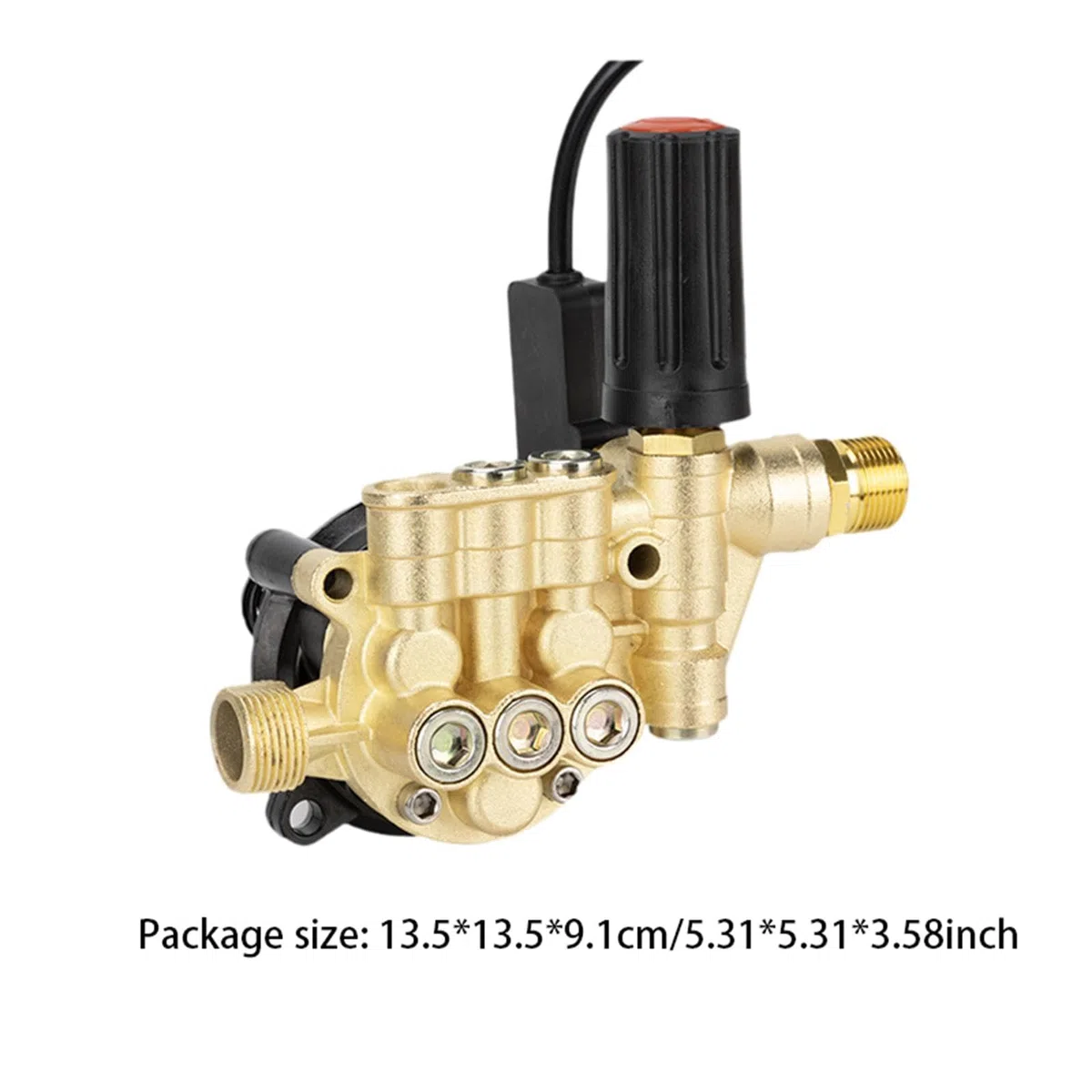 Tête de Pompe pour Lave-Auto, tête de Pompe pour Nettoyeur Haute Pression, tête de Pompe réglable à 12 Pistons pour Automobile, véhicules, Nettoyage