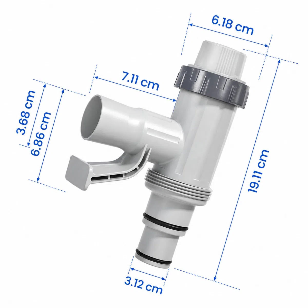 Lot De 2 Vannes D'arrêt pour Piscine avec Raccords De Tuyau 32 Mm / 38 Mm, Adaptateur De Tuyau Et Support De Tuyau, Pièces De Rechange pour Piscine Hors Sol