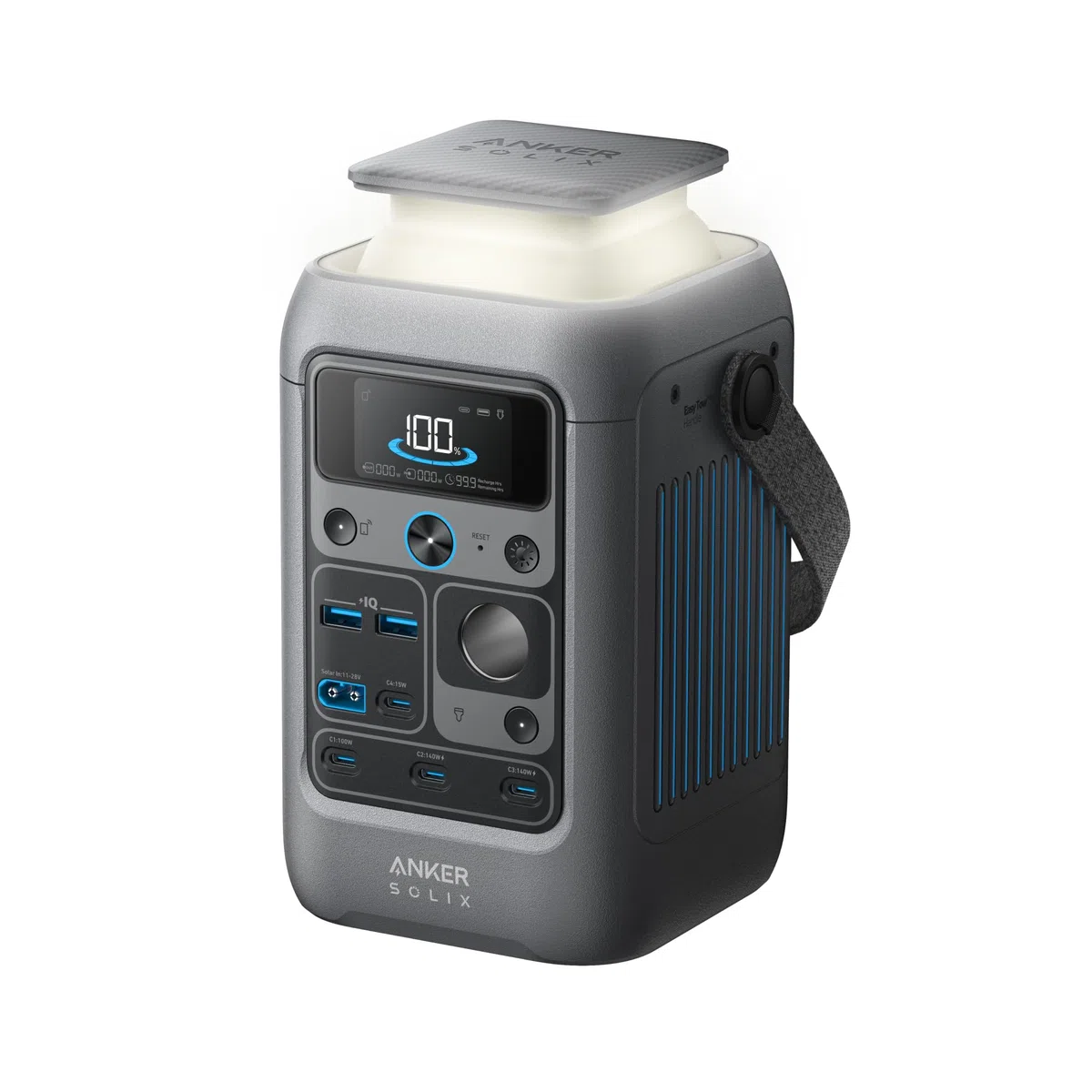 Anker SOLIX C300 DC PowerBank, Station électrique, 288 Wh (90 000 mAh) pour Plusieurs appareils, Batterie LiFePO4, générateur Solaire 300 W, Camping, Voyage et urgences (Panneau Solaire en Option)