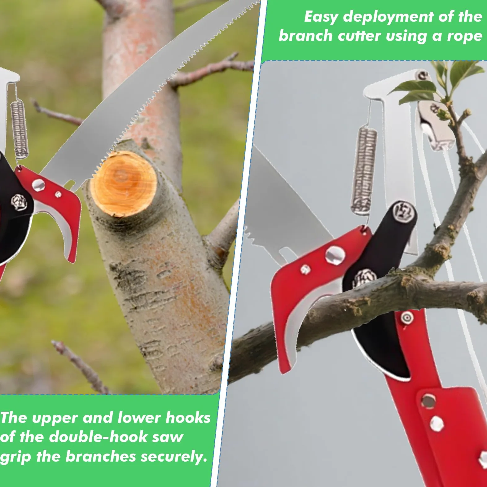 Scie à élaguer télescopique pour élagage d'arbres, élagueur pour branches hautes, 82 à 410 cm, manuel avec manche télescopique, scie élagueuse télescopique pour jardins, sylviculture, agriculture