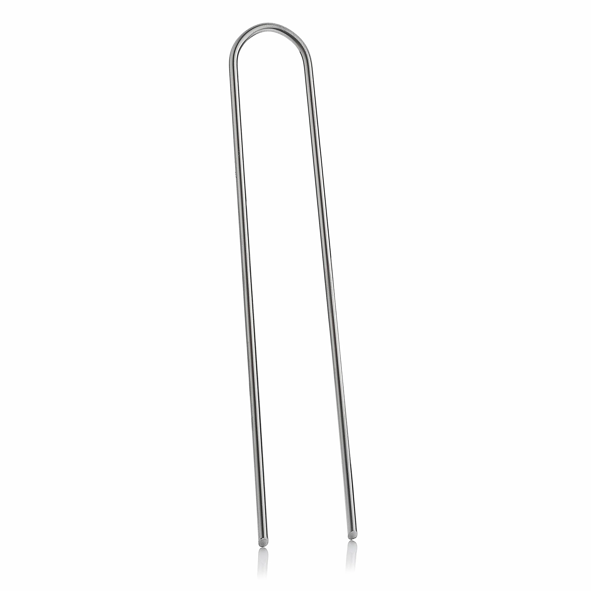 GardenMate Lot de 50 Piquets de Fixation en Acier galvanisé H200mm L25mm Ø3,8mm tête Ronde