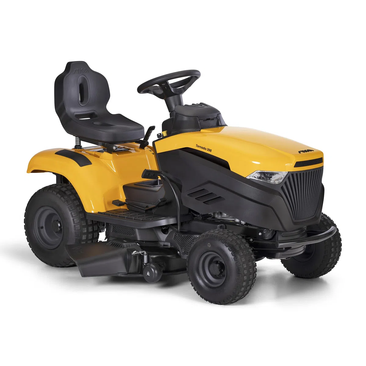 STIGA Tornado 398 Tracteur de Jardin à Essence - Moteur 432cc St 450, Plateau de Coupe 98cm, Transmission hydrostatique, éjection latérale et broyer - Idéal pour Les Grands Jardins jusqu'à 5.000 m².