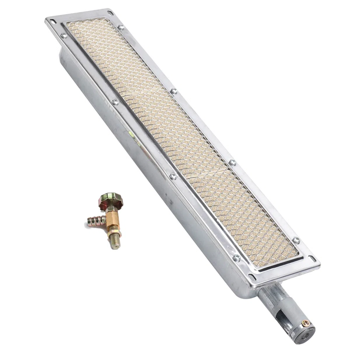 Brûleur latéral infrarouge - Brûleur latéral infrarouge - Barbecue à gaz - Élément chauffant - Chauffage en céramique - Pour cuisiner, griller, rôtir le camping - 57 x 9,5 cm