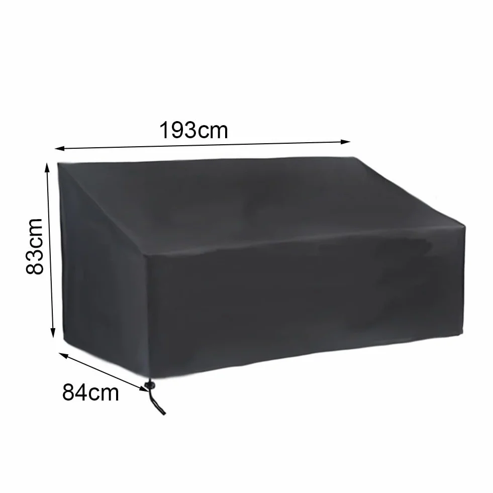 Housse de canapé d'extérieur Oxford 210D argenté coupe-vent protection intempéries 193 x 83 x 84 cm
