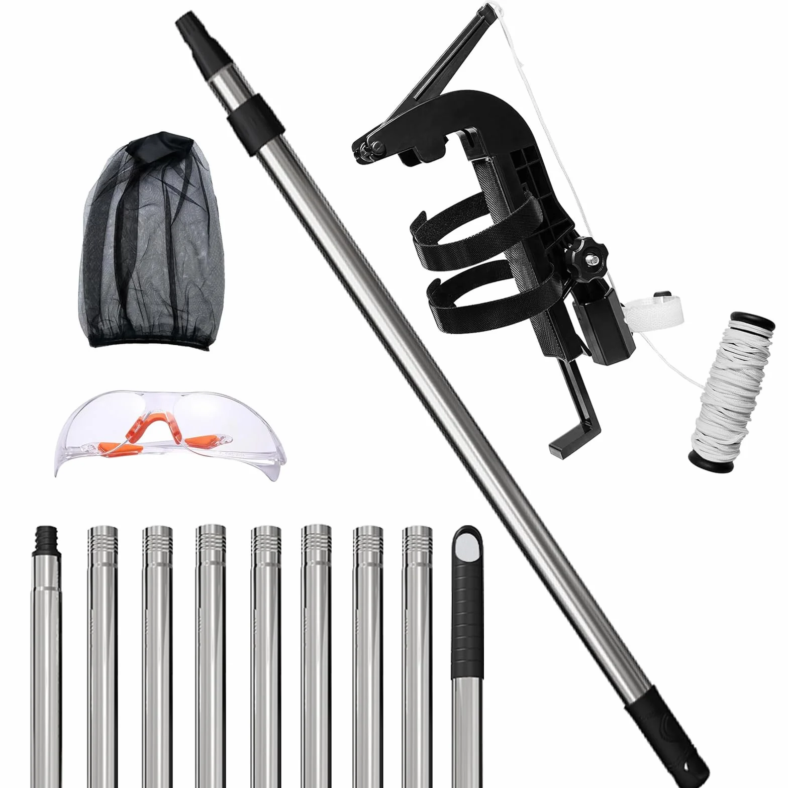 Adaptateur de tige de pulvérisation - Extendeur d'angle réglable - Avec rallonge de 3,6 m - Barres d'extension de bombes aérosol - Adaptateur de tige de pulvérisation - Support de bombe aérosol