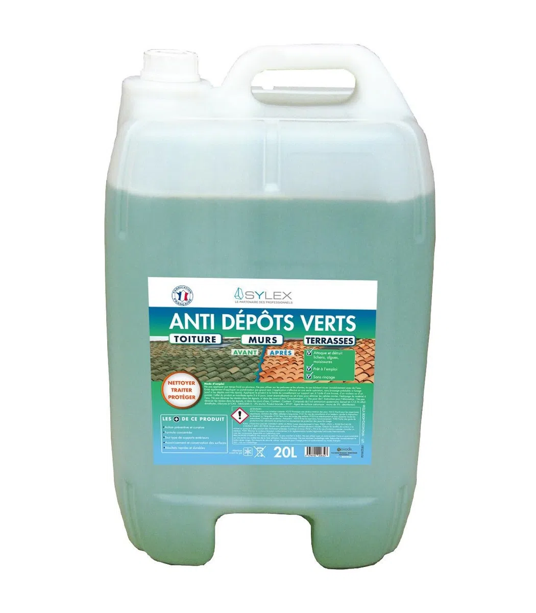 SYLEX - Sylex Nettoyant anti dépôts verts toitures murs terrasses 20L