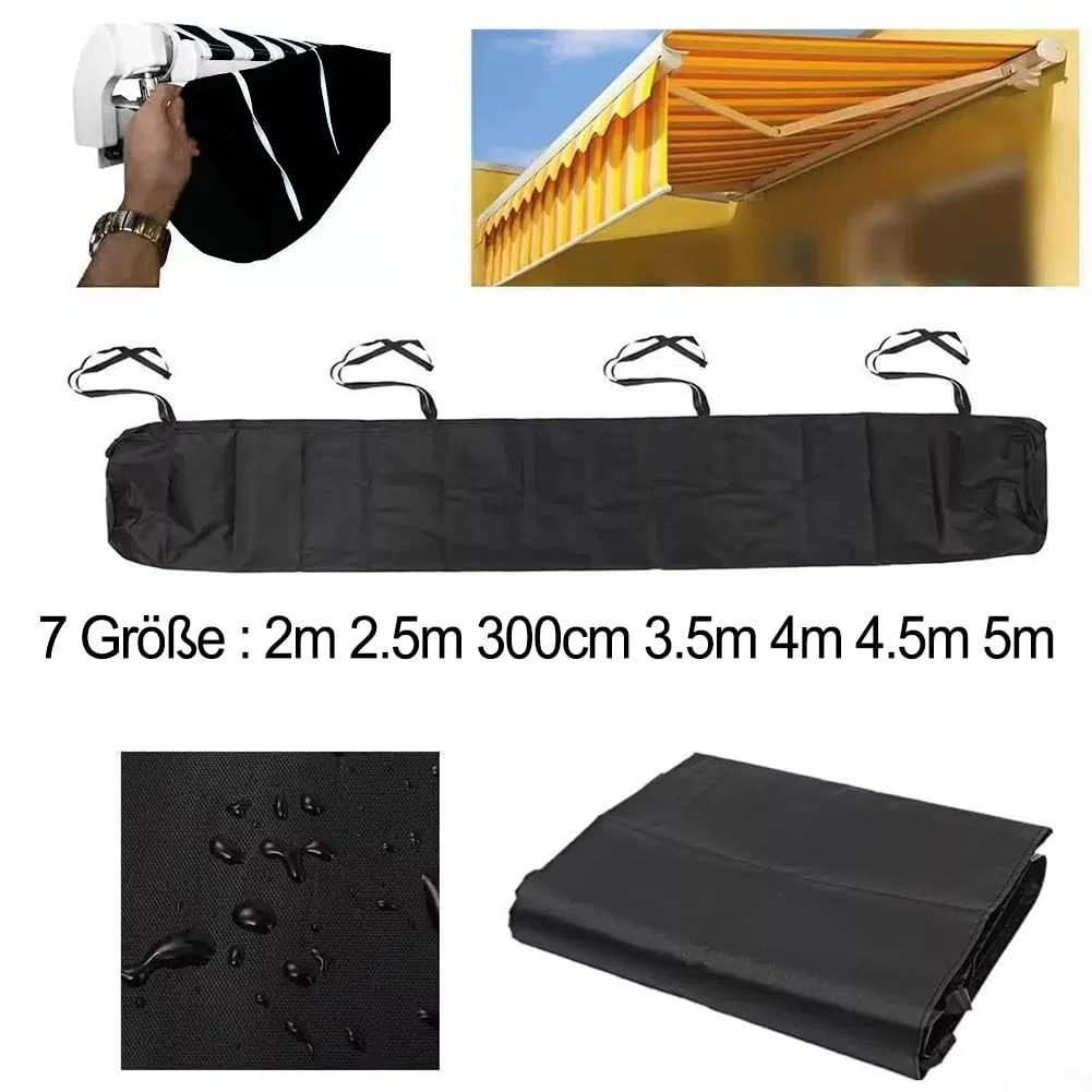 Housse de protection imperméable pour auvent de terrasse, jardin, terrasse, balcon (4 m)