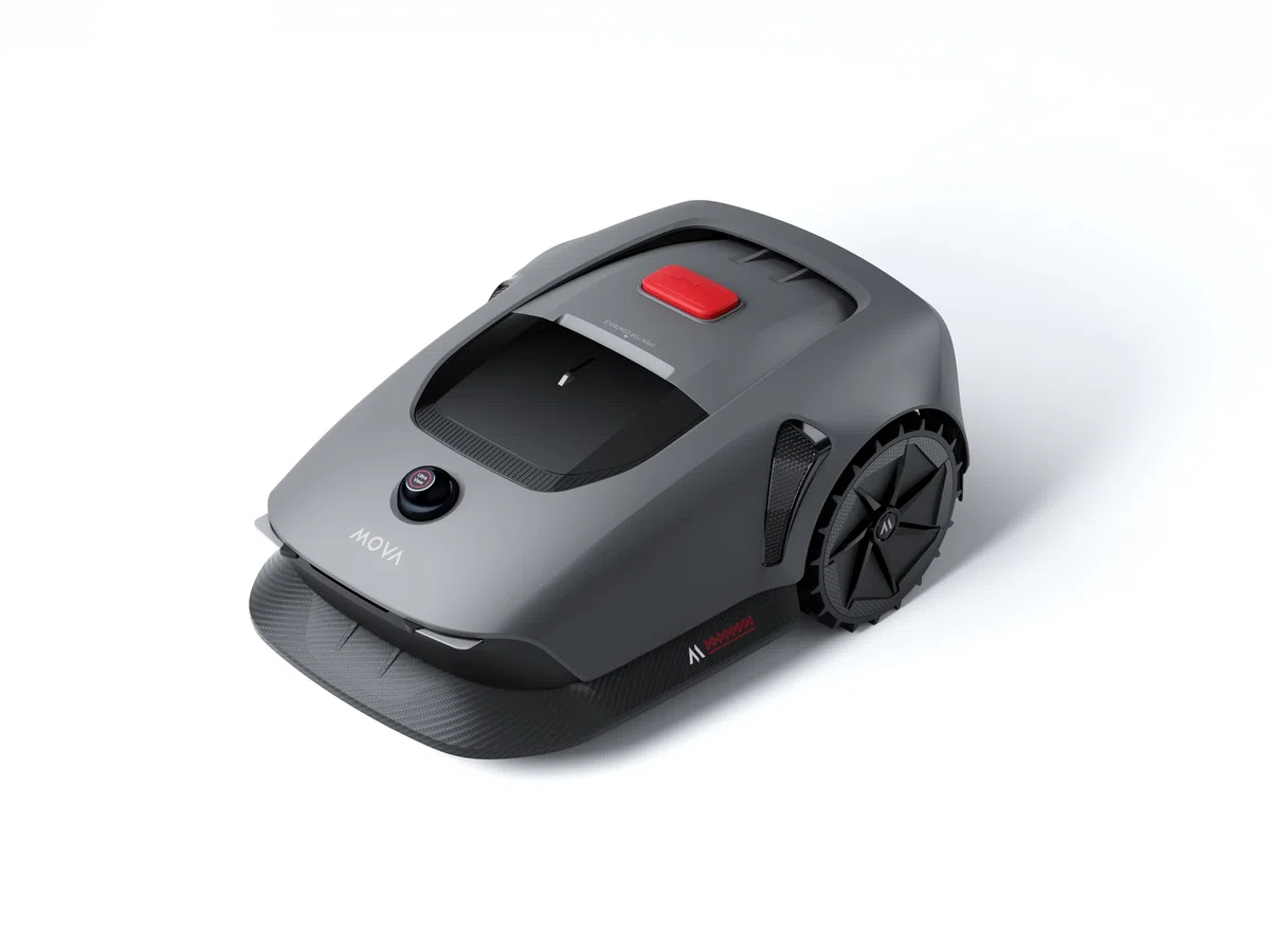 MOVA 600 Kit avec 81 Lames, Robot Tondeuse Installation sans Fil, cartographie 360° 3D LiDAR jusqu'à 800 m², évitement Intelligent des Obstacles. Contrôle Via App, Coupe en U, alertes de sécurité.