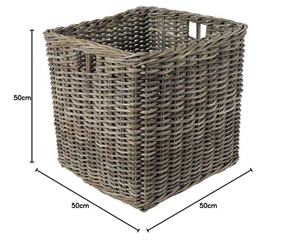 LVA - Cache-Pot en rotin Gris GM
