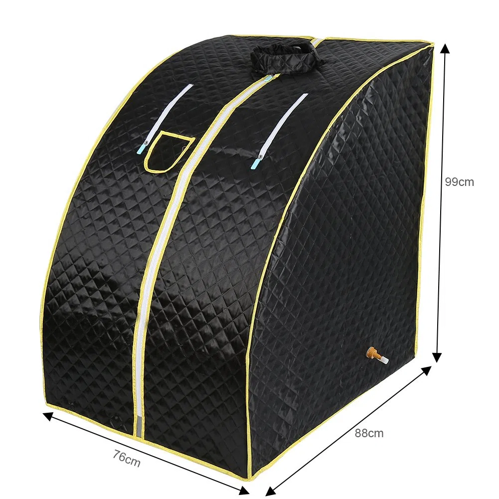 Sauna Portable, Mini Sauna à Vapeur, Cabine de Sauna Portatif pour une Personne, Peut Soulager la Fatigue, Perdre du Poids, Chronométrer et Réguler la Température à Distance (75 * 35 * 25cm noir)