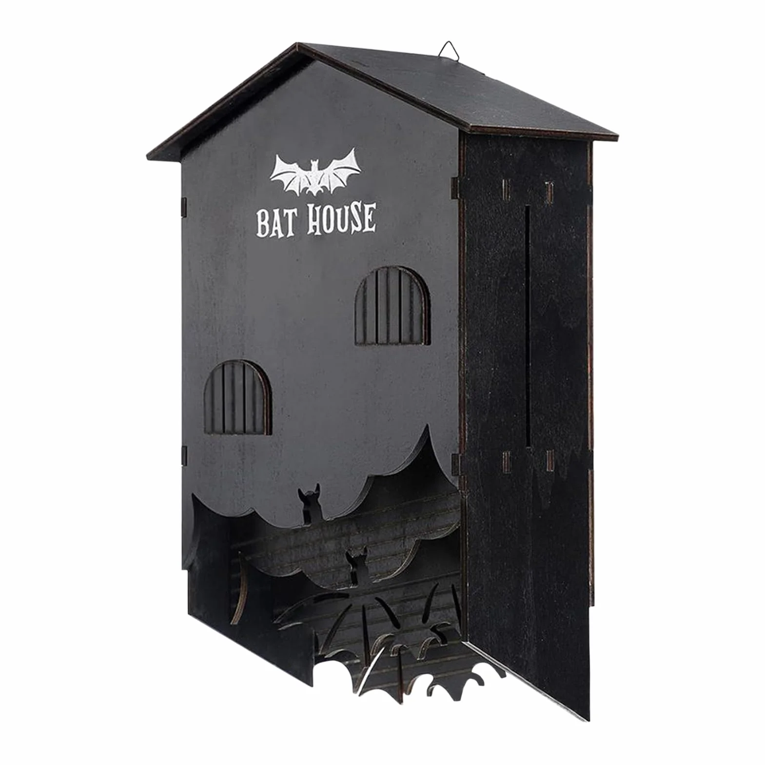 Maison pour Chauves Souris Extérieur - Nid en Bois Habitat 3 Chambres à Fixer au Mur