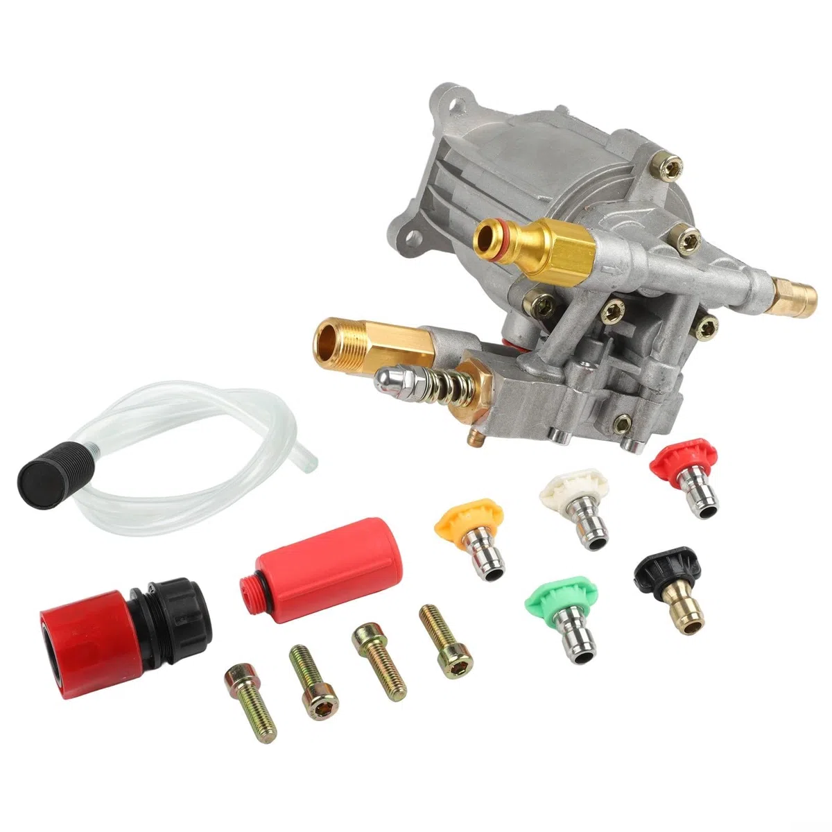 Gdfnmogo Pompe de nettoyeur haute pression horizontale, arbre de 1,9 cm 2400-2750 PSI 2,2-2,4 GPM démarrage à froid, compatible avec plusieurs marques construction en métal