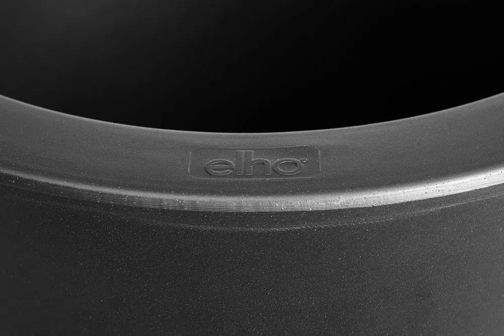 Elho Pure Cilinder Wheels 50 - Pot De Fleurs pour Intérieur & Extérieur - Plastique Recyclé - Ø 49.5 x H 50 cm - Noir