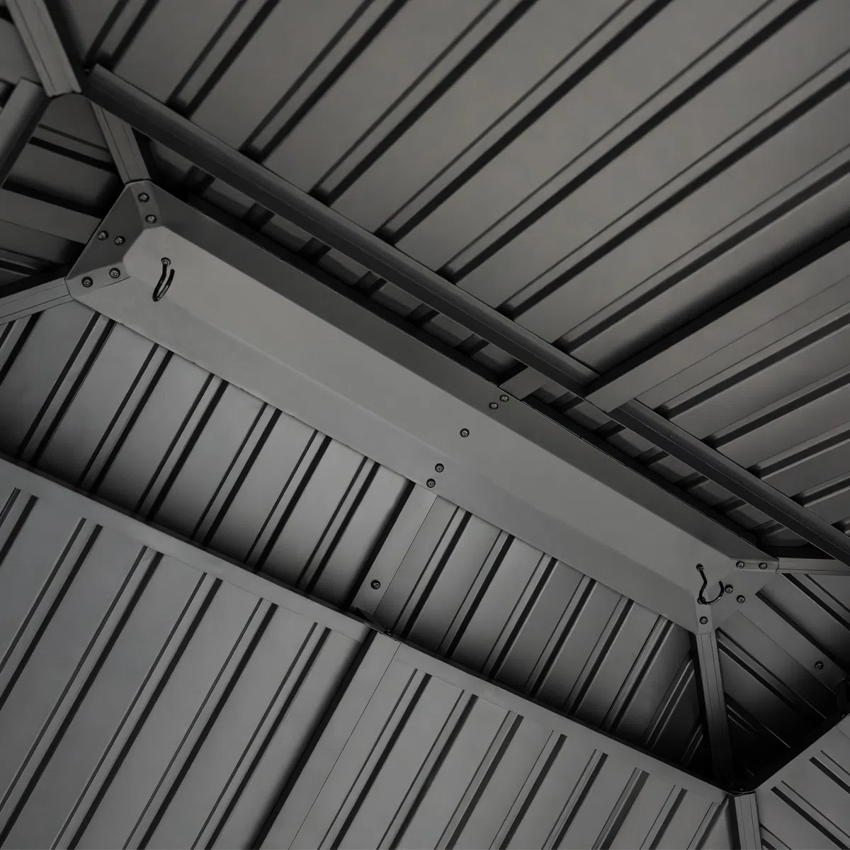 Abri Barbecue TOOLPORT 2,8 x 1,8 m avec Toit en Acier étanche résistant aux UV, avec 2 Supports latéraux Pratiques, Couleur Anthracite