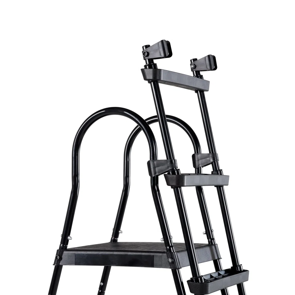 EXIT Toys Échelle de Piscine avec Rampe pour Piscines - Marches Antidérapantes - Hauteur de Cadre 108-122cm - Noir