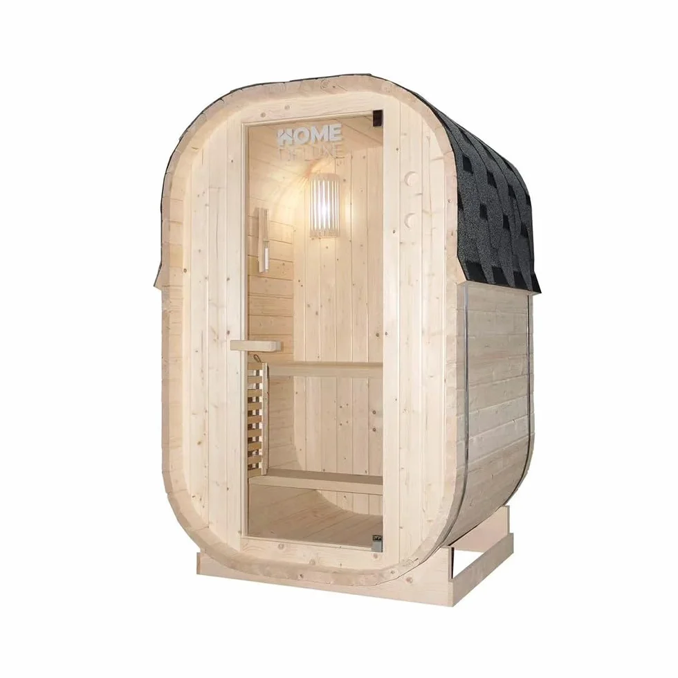 Home Deluxe Sauna extérieur Cube S 194x120 cm épicéa poêle inclus pour 2 personnes