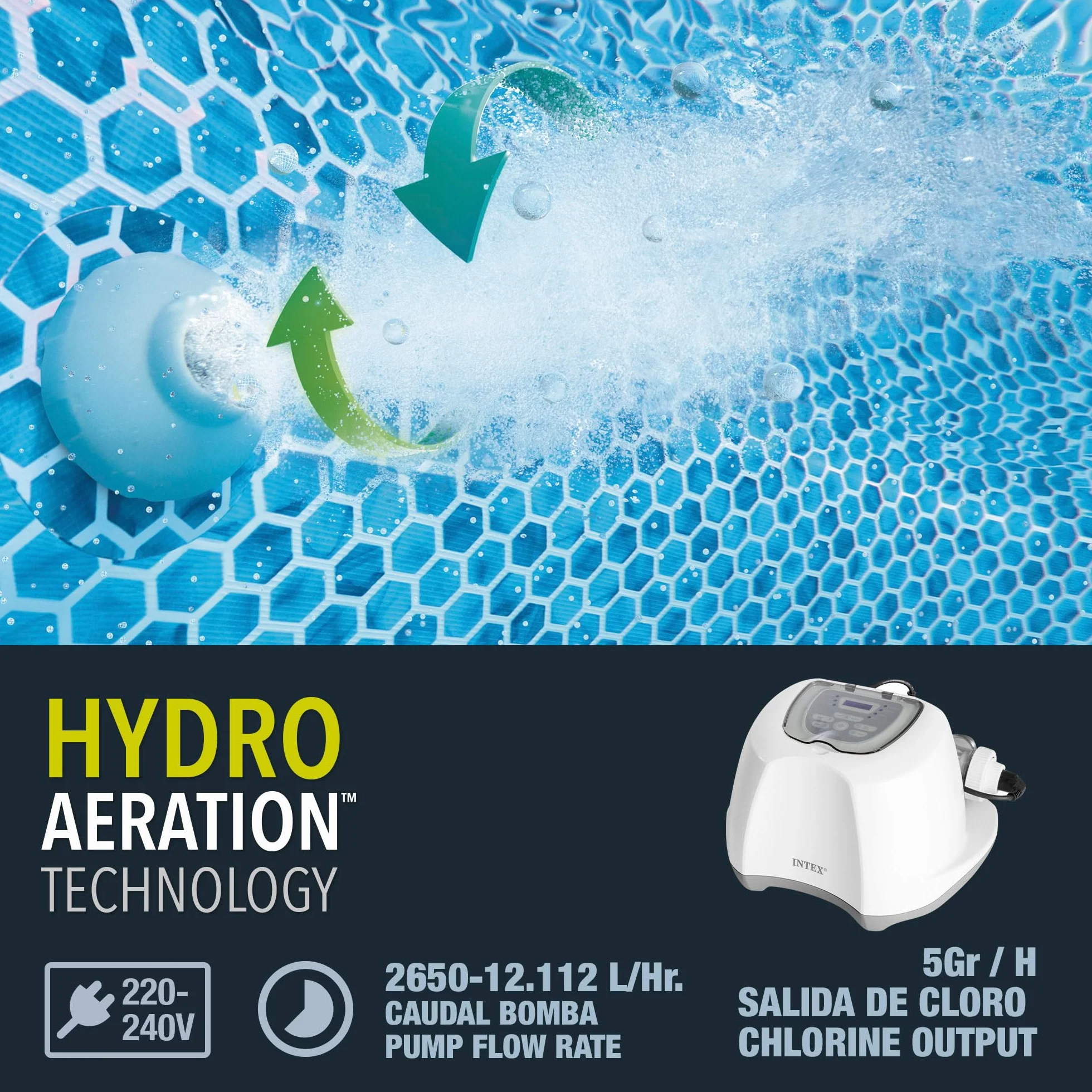 Intex sterilisateur au sel qs500 pour Piscine jusqu'à 26,5 m³
