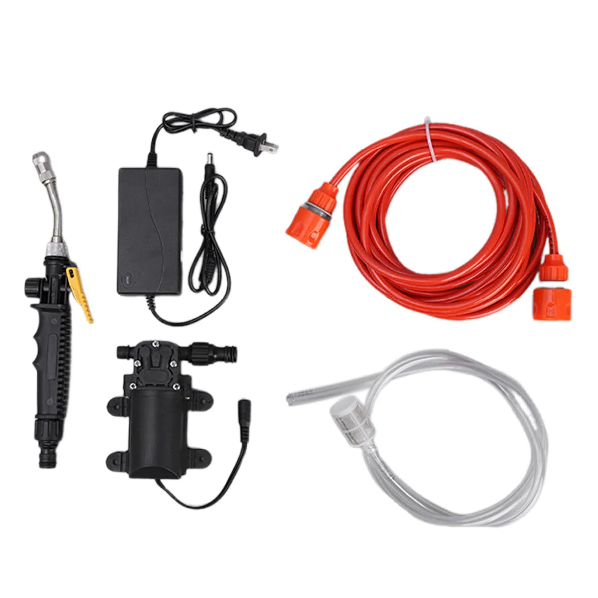 Kit De Pompe De Lavage Portable pour Nettoyeur Haute Pression avec Tuyau De Sortie d'eau De 6 M Nettoyeur De Climatiseur Domestique Machine De Nettoyage Électrique De Pompe À Eau À Haute Pression
