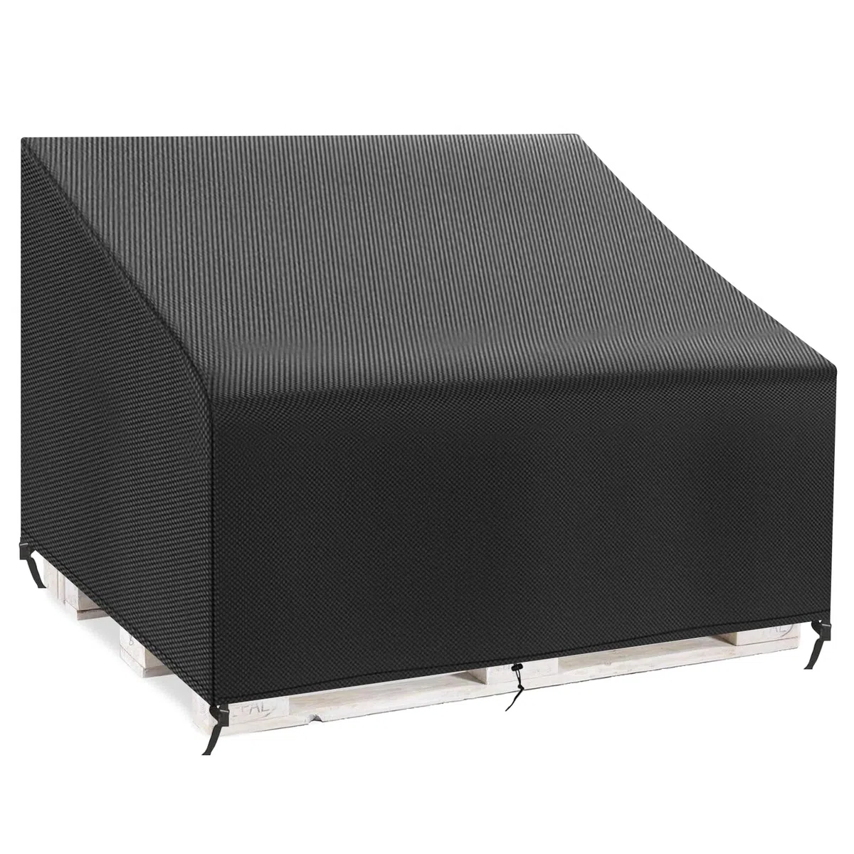 Housse Canapé Palette Jardin Imperméable,Housse de Protection pour Canapé Palettes avec Cordon de Serrage,Bache de Protection Palette 420D Tissu Oxford (138*99*61/89cm,Noir)