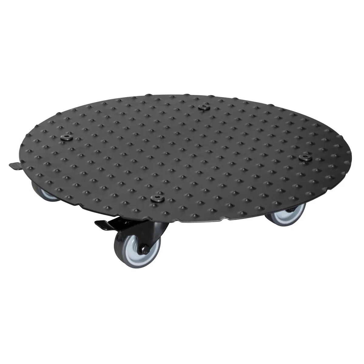WAGNER Support à roulettes pour pot de fleur ALASKA BLACK Ø 38 x 7,5 cm I intérieur + extérieur I Roule pot en aluminum revêtu I 2 freins I Capacité de charge 150 kg I Made in Germany - 20700601