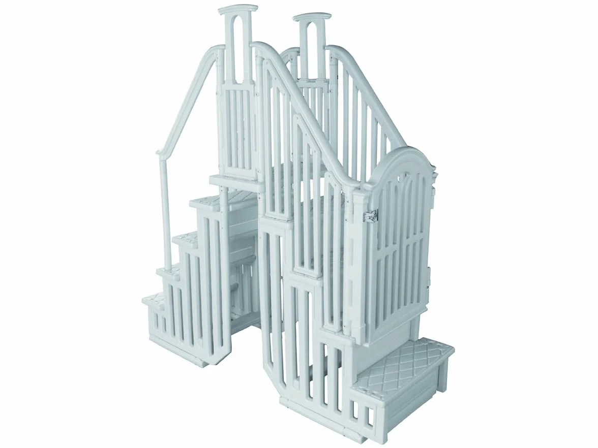 Escalier Double Piscine Bruno avec Porte de Sécurité Enfant