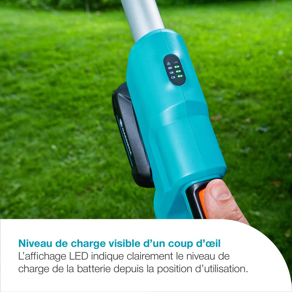Gardena Elagueuse sur perche sur batterie TCS 20/18V P4A - sans chargeur ni batterie: Télescopique, Portée jusqu’à 4 m, Tête inclinable, Sans fil (14770-55)