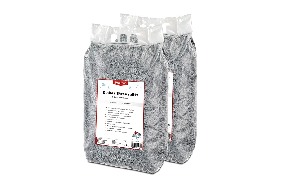 Sac de 15 kg de granulés de dispersion pour sel de déneigement, respectueux de l'environnement, sans sel, grain de 2 à 5 mm