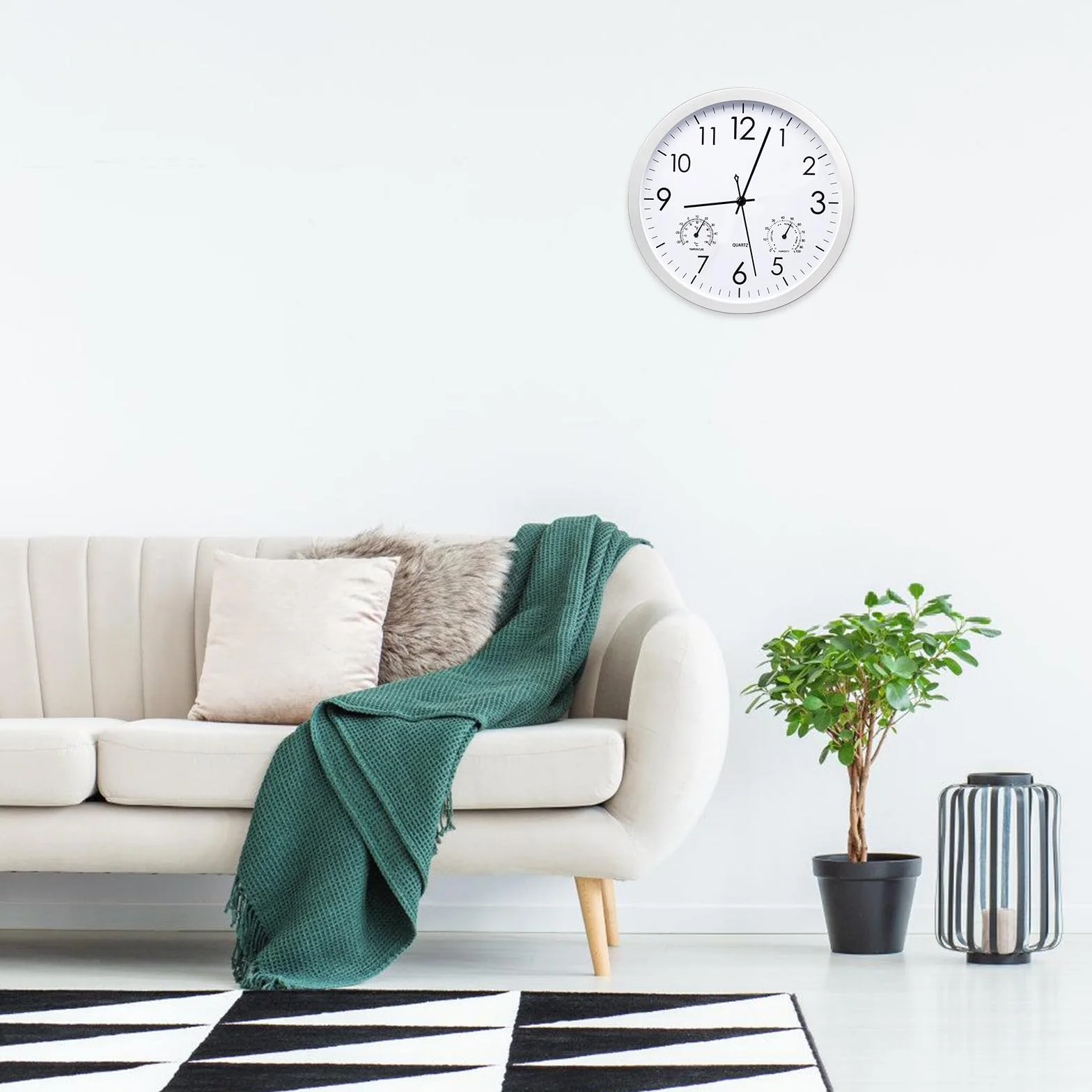 Horloge de jardin résistante - Grande horloge d'extérieur résistante aux intempéries - Étanche - Rétro