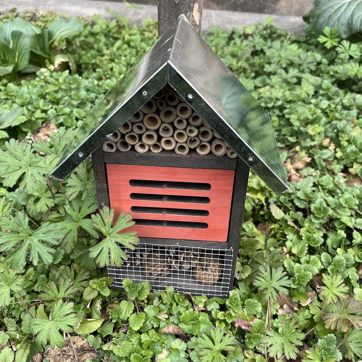 Maison d'abeilles suspendue en bois - Hôtel à insectes pour jardin
