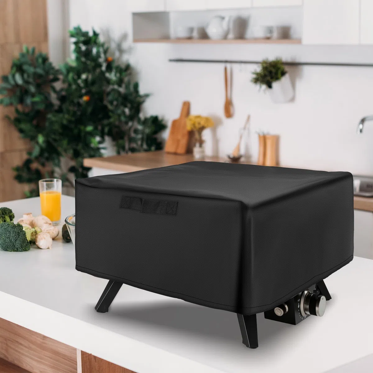 Housse de Four à Pizza compatible avec Cozze 90347 17", étanche à la Poussière, Sac de Transport pour Four à Pizza en Tissu Oxford 420D, Accessoires pour Four à Pizza, Noir (L(62*62*28cm ))