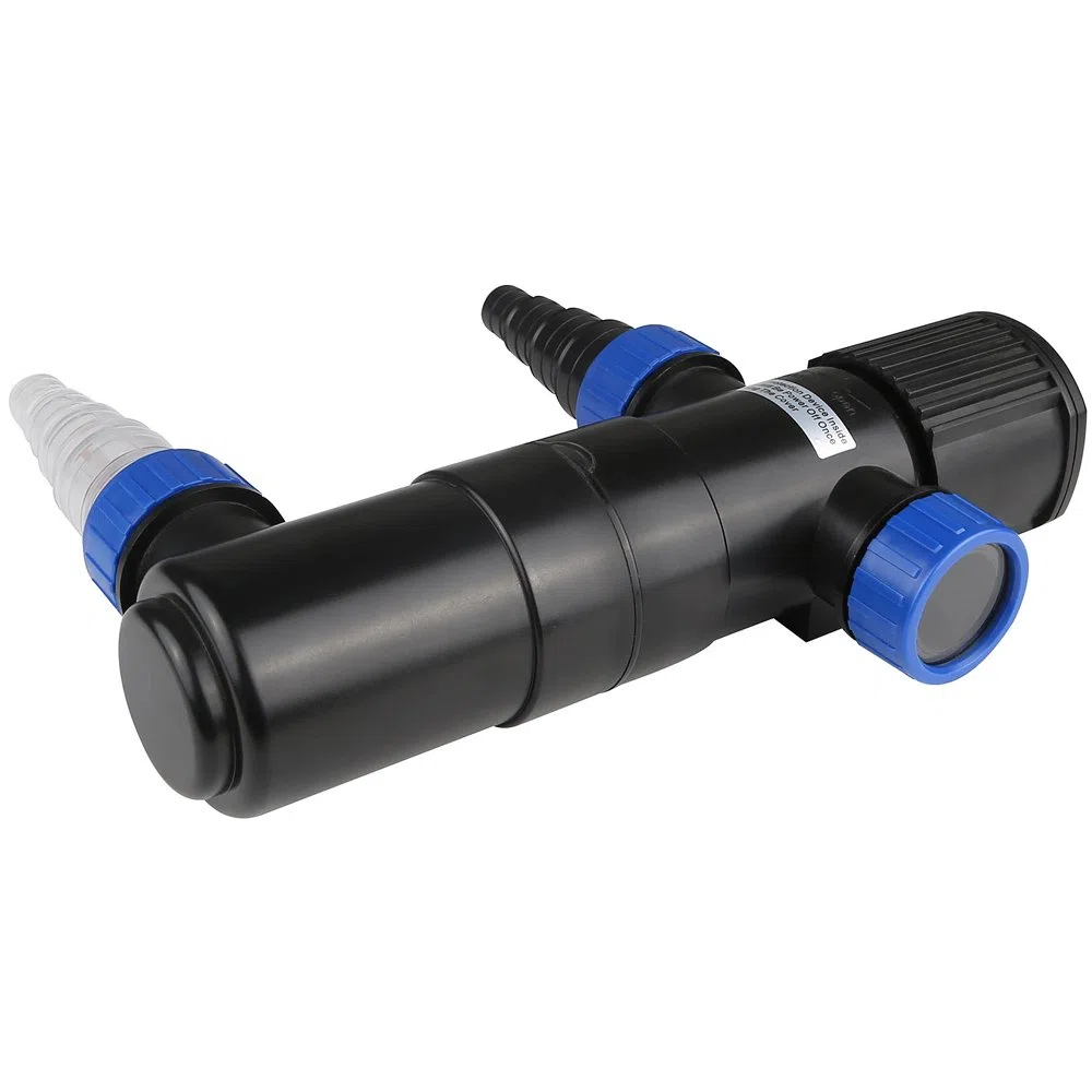 Gardebruk® Filtre à Rayons UV-C clarificateur stérilisateur Filtre lumière/Eau 11W câble 5m Ballast intégré étang Bassin Aquarium 3 raccords