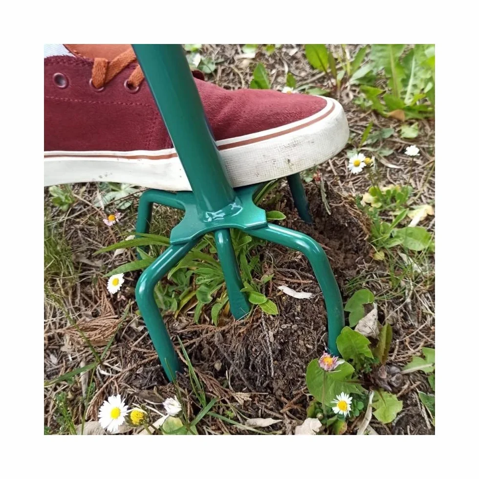 GARDIREX - Griffe de Jardinage à Rotation en Acier - Outil de Jardin Utilisation Debout pour bêcher et désherber - Gardirex