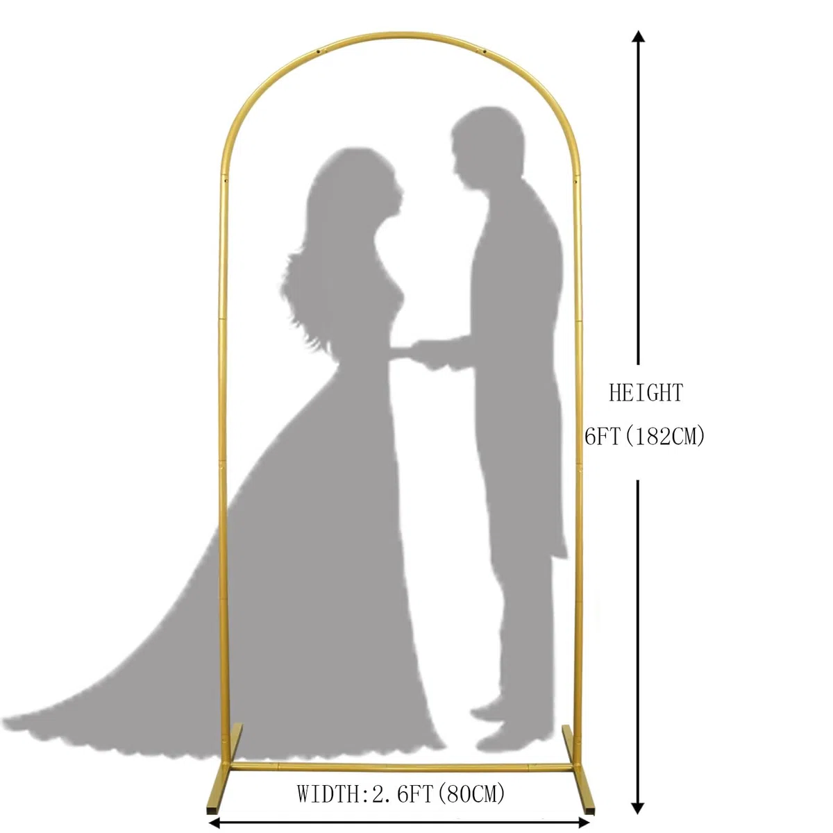 Support d'arche de Mariage de 1,8m, Cadre d'arrière-Plan arqué en métal pour Anniversaire, Mariage, Remise de diplôme, fête, célébration d'anniversaire Décoration d'arrière-Plan en Studio