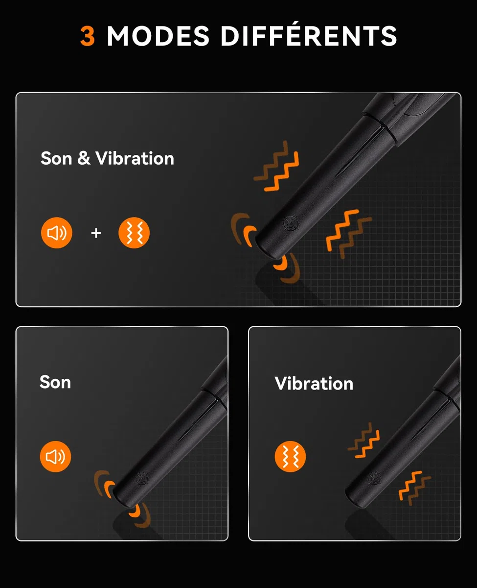Détecteur de Métaux Pinpointer，Pin Pointer étanches à l'eau et Haute Précision pour Or Argent Trésor, SUNPOW Détecteur de métal Portable Et Professionnel pour Les Enfants et Les Adultes (Noir)