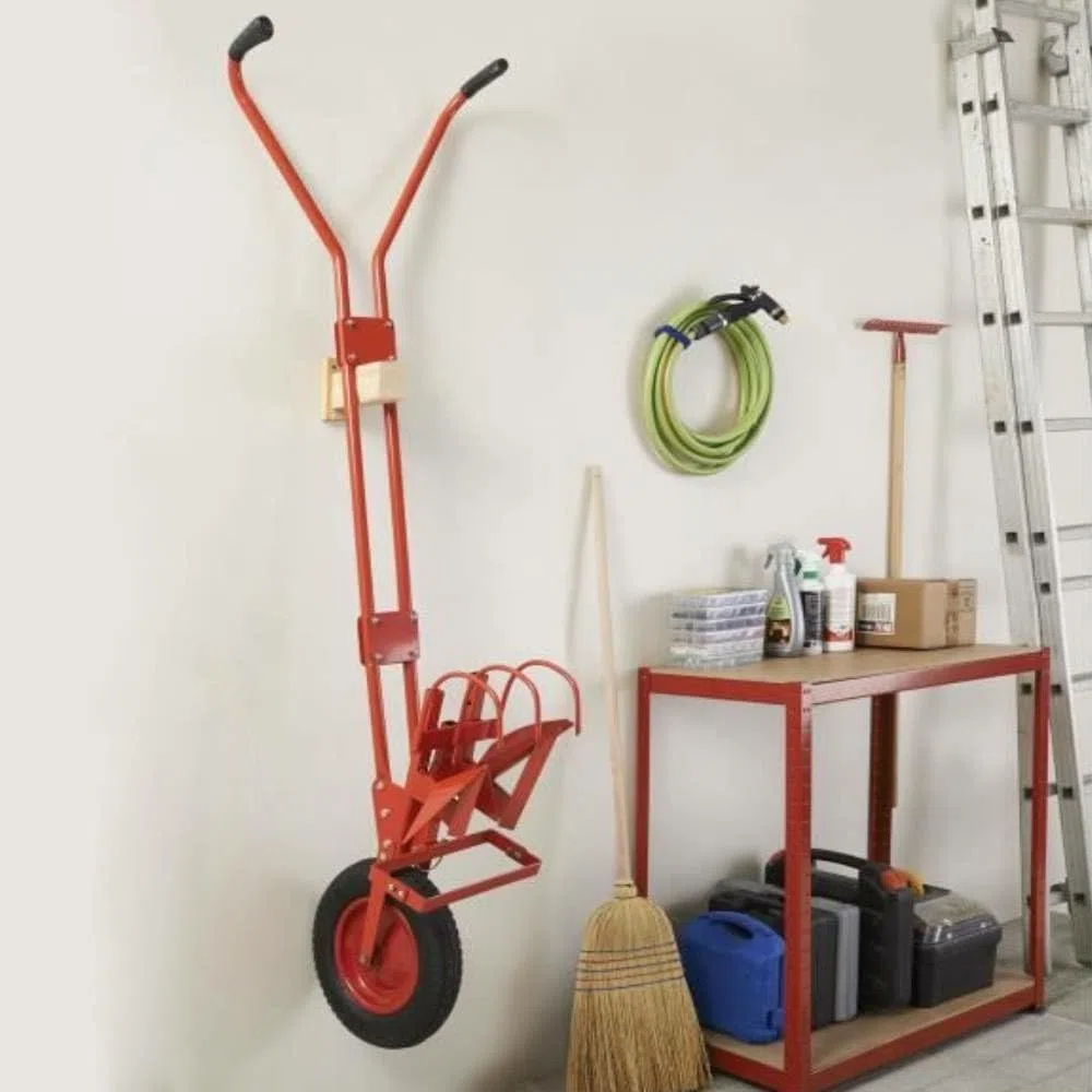 TERRE JARDIN Cultivateur a Roue 40 cm Diamètre 4 en 1 Manuel avec Sarcloir Butoir Griffe Soc de Charrue