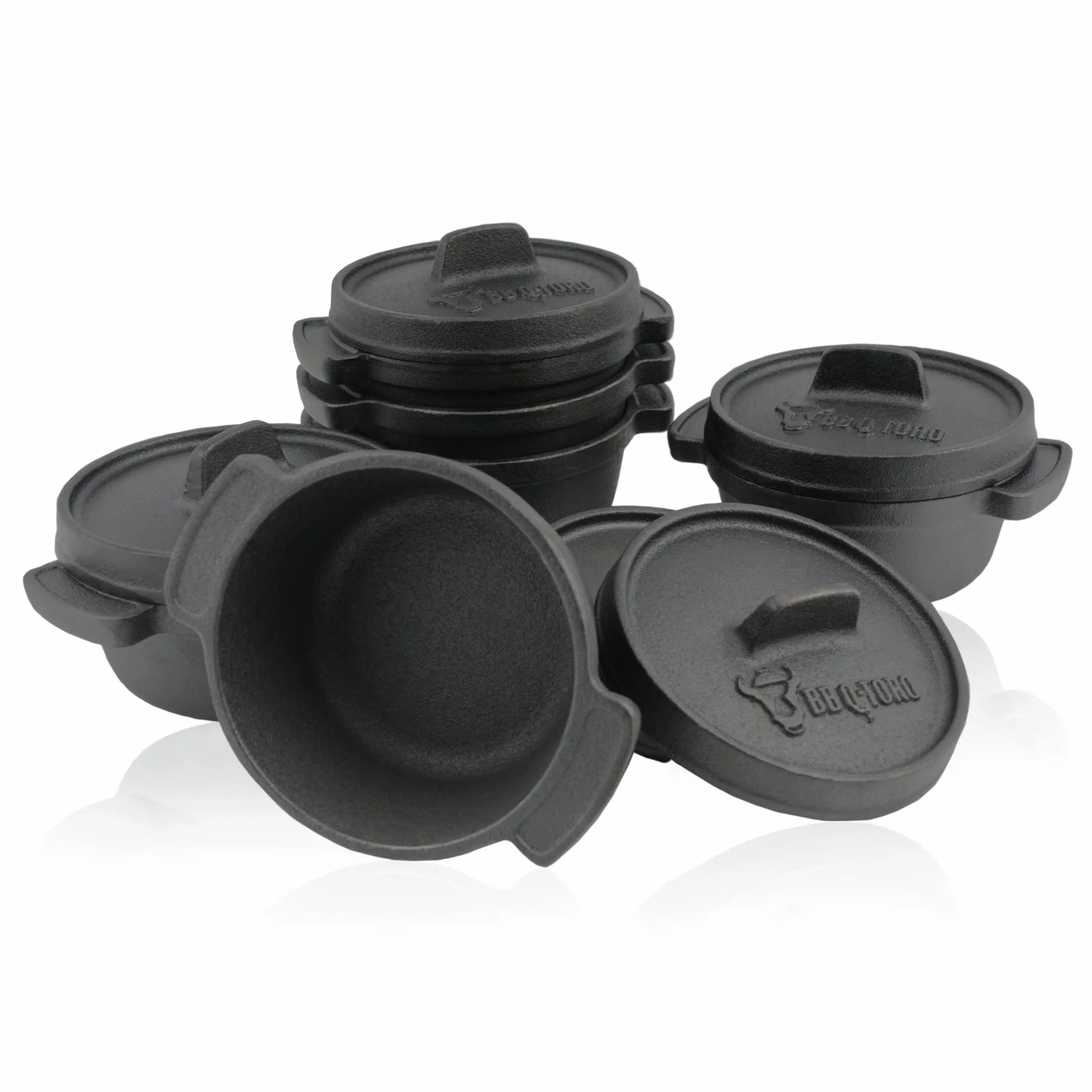 BBQ-Toro Mini Dutch Oven 6 pièces Ø 11 cm fonte pré-assaisonnée marmite de cuisson