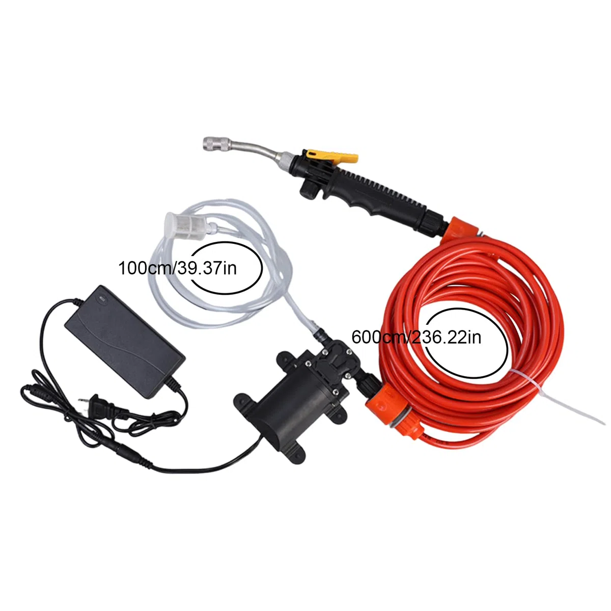 Kit De Pompe De Lavage Portable pour Nettoyeur Haute Pression avec Tuyau De Sortie d'eau De 6 M Nettoyeur De Climatiseur Domestique Machine De Nettoyage Électrique De Pompe À Eau À Haute Pression